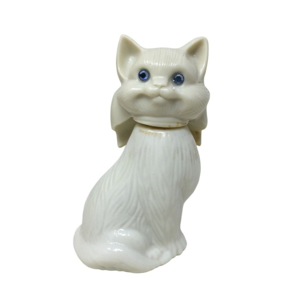Vintage Sweet Honesty Avon Topaze Cologne/Perfume In Cat With Bow Shaped Bottle
